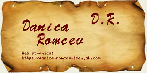 Danica Romčev vizit kartica